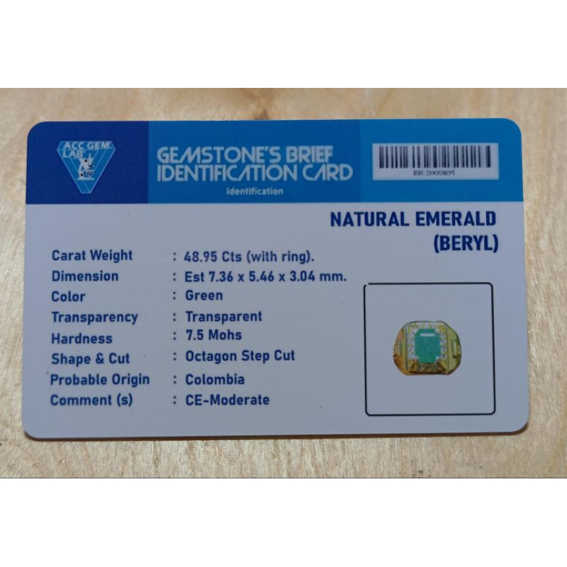 CINCIN BATU ZAMRUD COLOMBIA ASLI NATURAL BERSERTIFIKAT