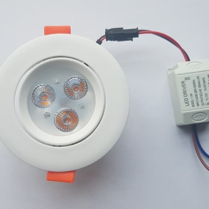LAMPU DOWNLIGHT LED 3W 3 MATA SPOTLIGHT CAHAYA PUTIH / KUNING