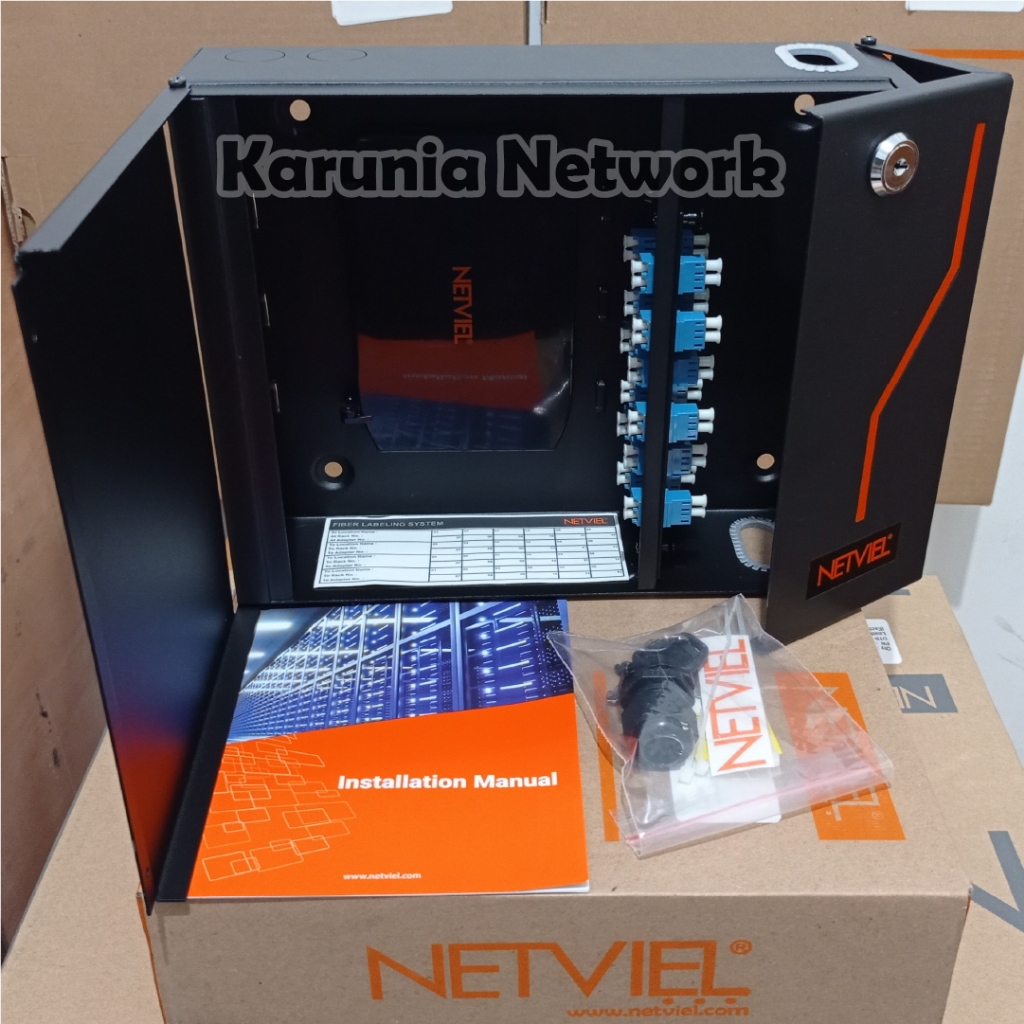 Netviel OTB WALLMOUNTED 4 port - 24 port LC  Singlemode (Exclude FO Pigtail)