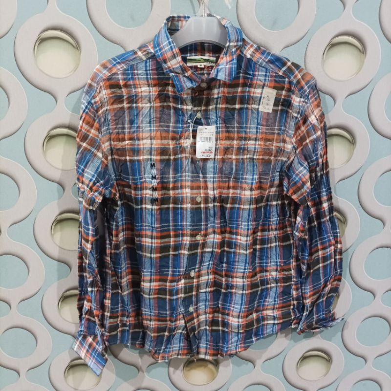 KEMEJA FLANNEL PRIA SECOND INCEPT ORIGINAL SIZE M NZL013
