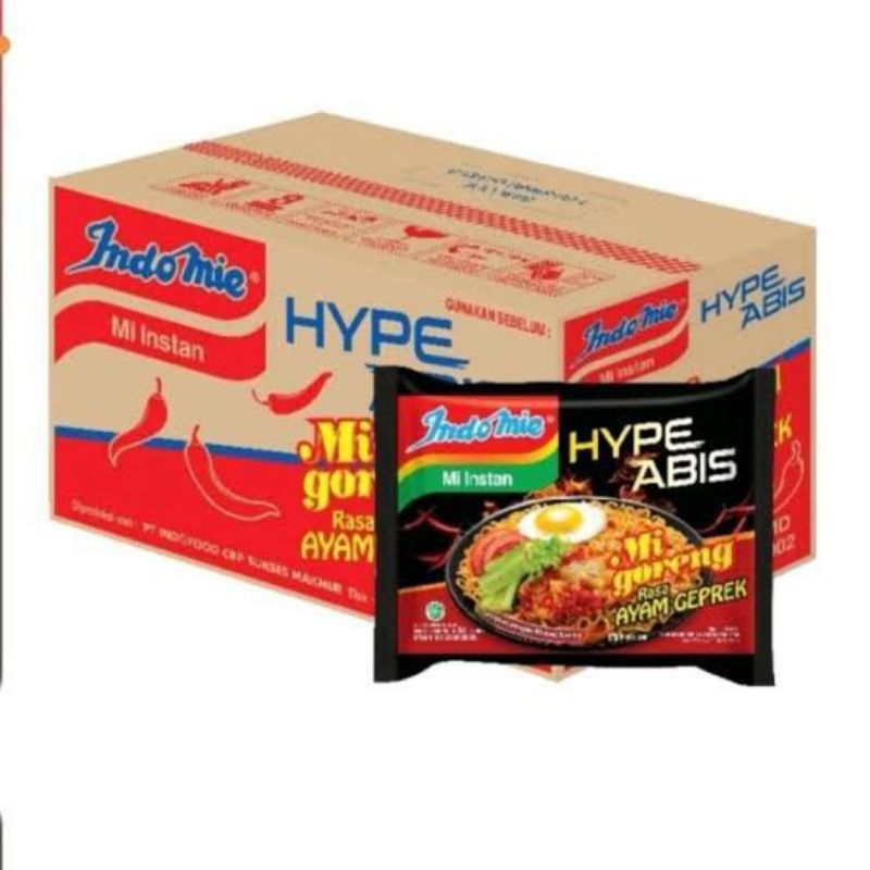 

Indomie goreng Hype abis rasa ayam geprek 1 dus