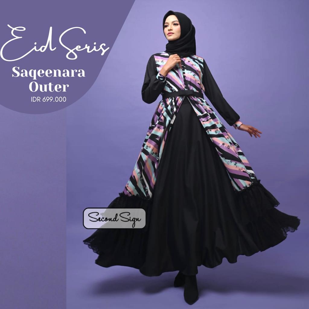 Gamis Wanita Muslim Casual Kalina Dress By SECOND SIGN Original Best Seller