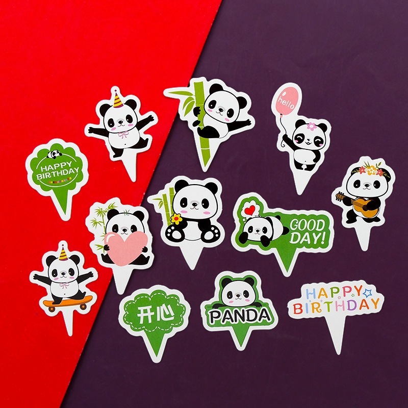

Aurora51 Set Karton Panda Lucu Isi 12 Pcs (1 lembar) / Kertas Motif Panda Berbagai Desain