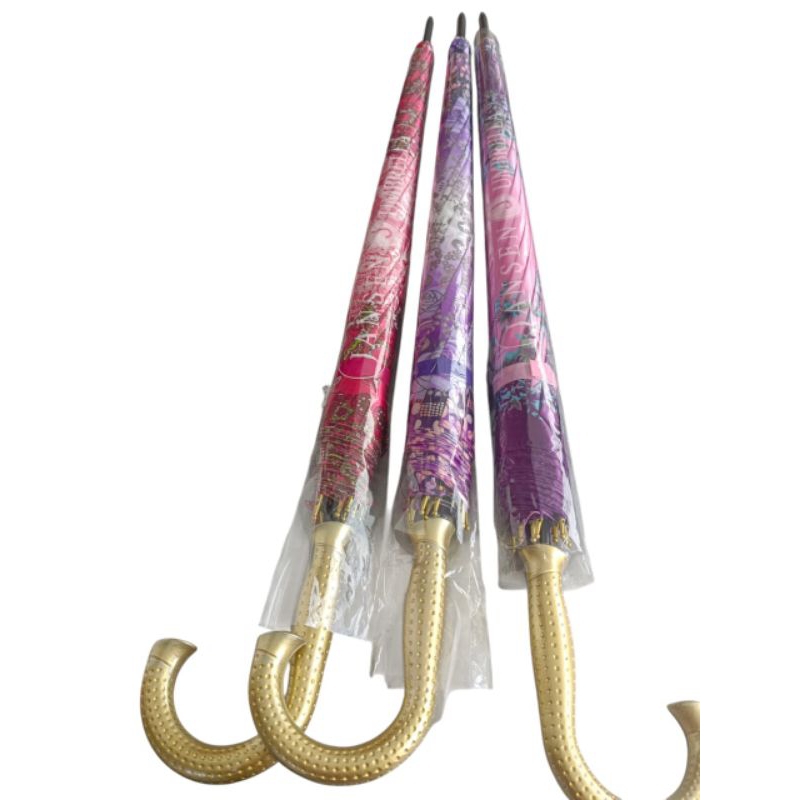 Payung satin besar jumbo bahan kuat motif bunga mampu menopang angin yang kencang anti karat Cocok d