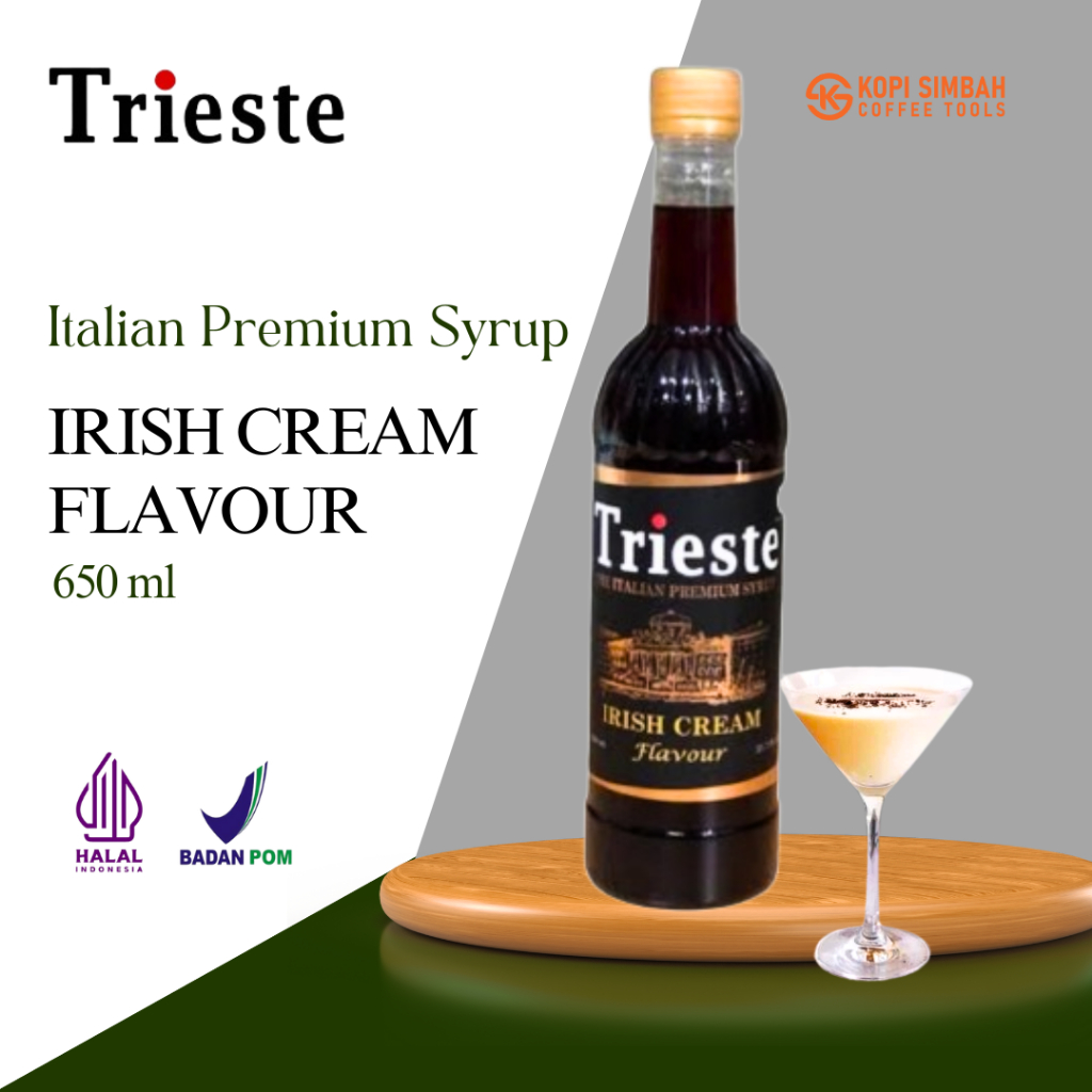 

Trieste syrup rasa Irish Cream Minuman Premium Italia Premium Sirup Flavoured Minuman Bartender