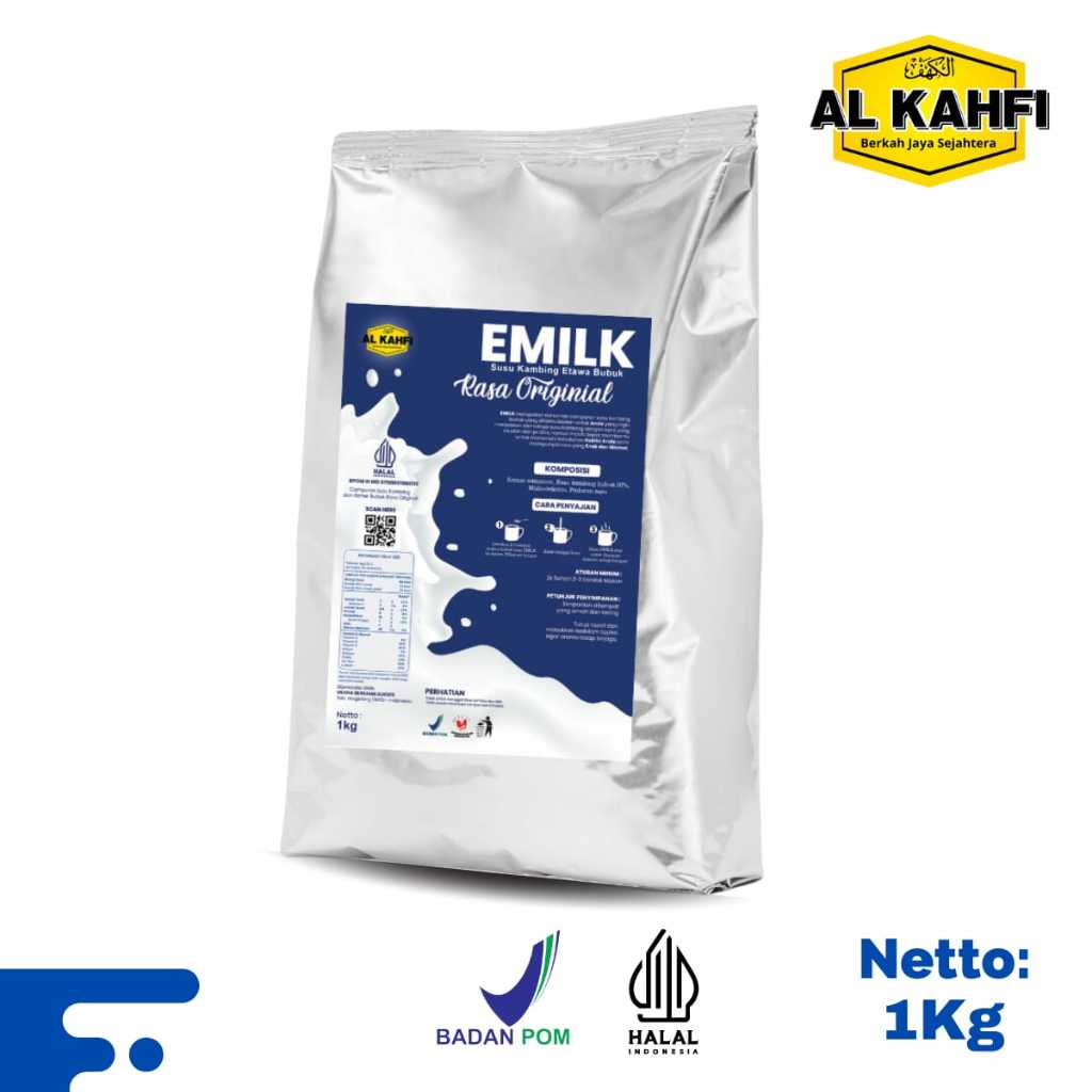 

SUSU BUBUK KAMBING ETAWA EMILK 1000 GRAM HALAL BPOM / SUSU KAMBING ETAWA KEMASAN 1KG