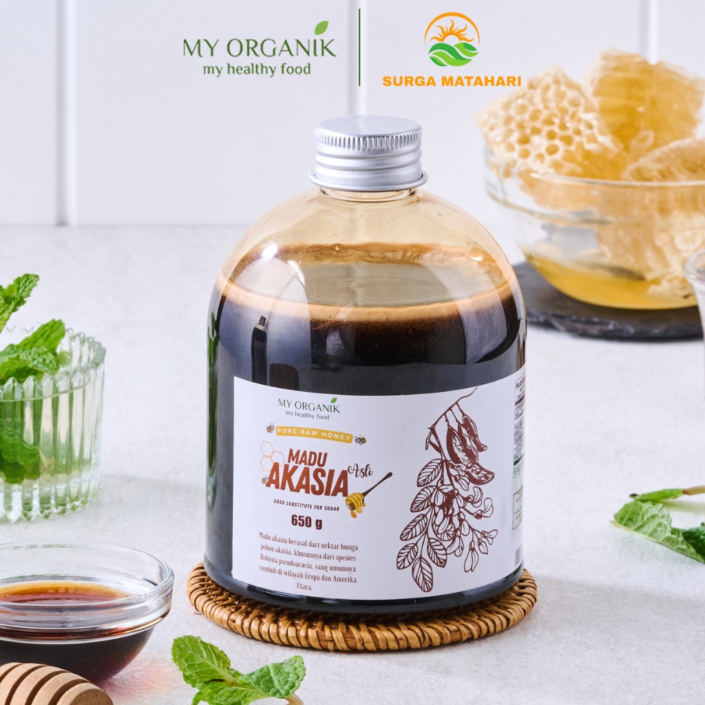 

My Organik Madu Akasia 650gr Murni Grade A Original Raw Honey Asli 100% Original