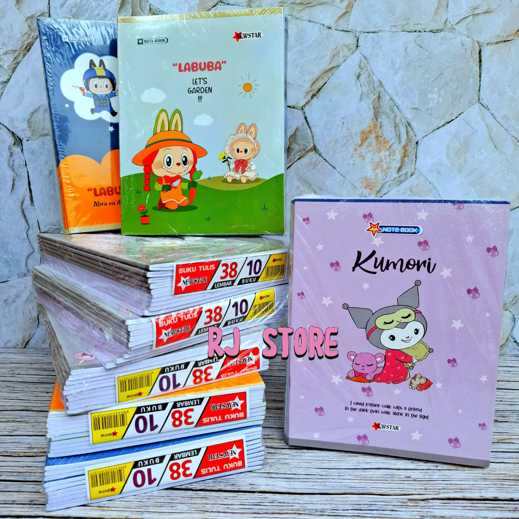 

1 PAK ISI 10 BUKU KUROMI BUKU TULIS NEWSTAR 38 LEMBAR KARAKTER LUCU KUROMI LABUBU