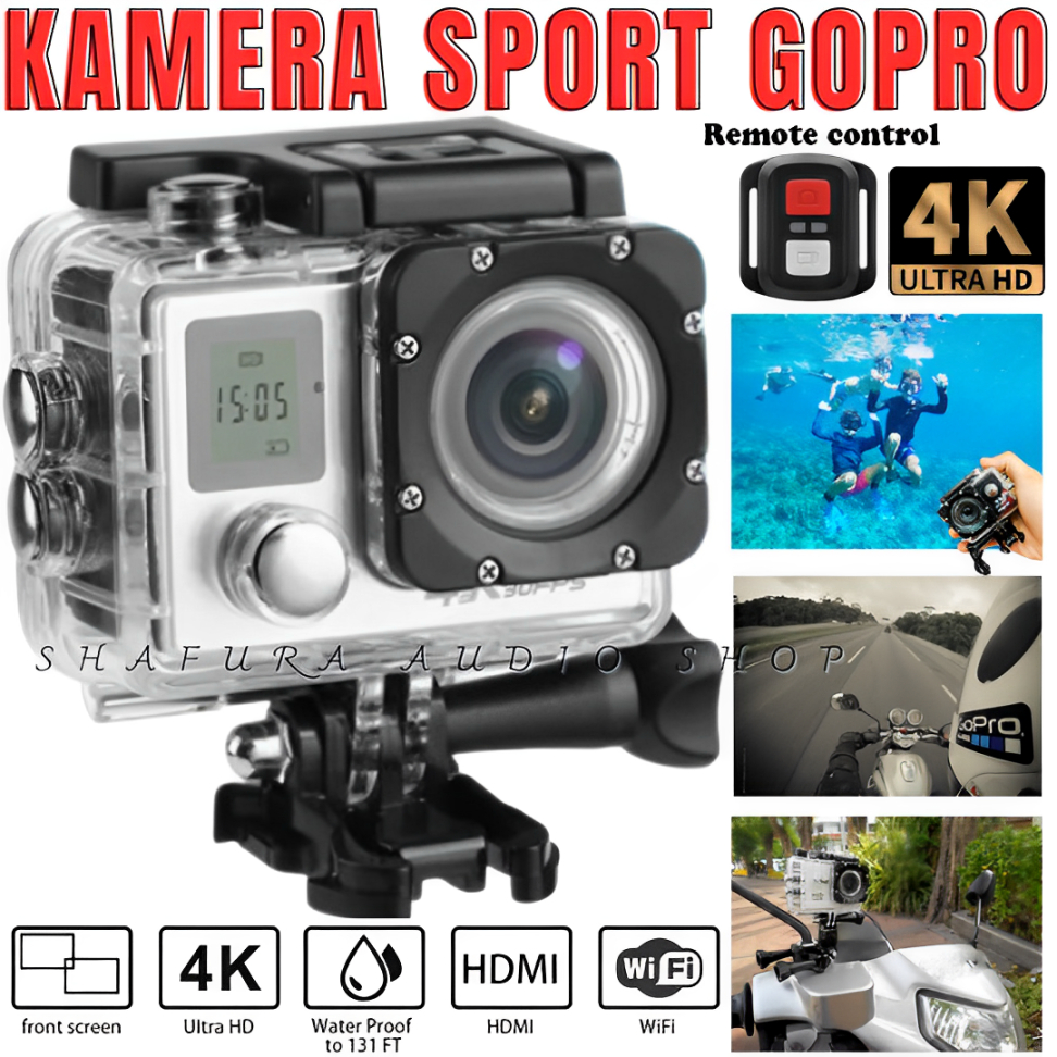 Go Pro Camera Kogan 4k Wifi Real Pict | Action Camera - Kamera Sport / Vlog / Go Pro Camera Kogan 4k