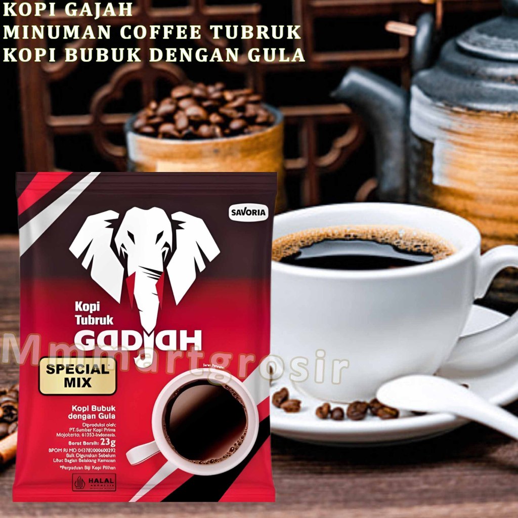 

Kopi Gajah / Minuman Coffee Tubruk / Minuman Kopi Bubuk Spesial Mix / 23gx10s