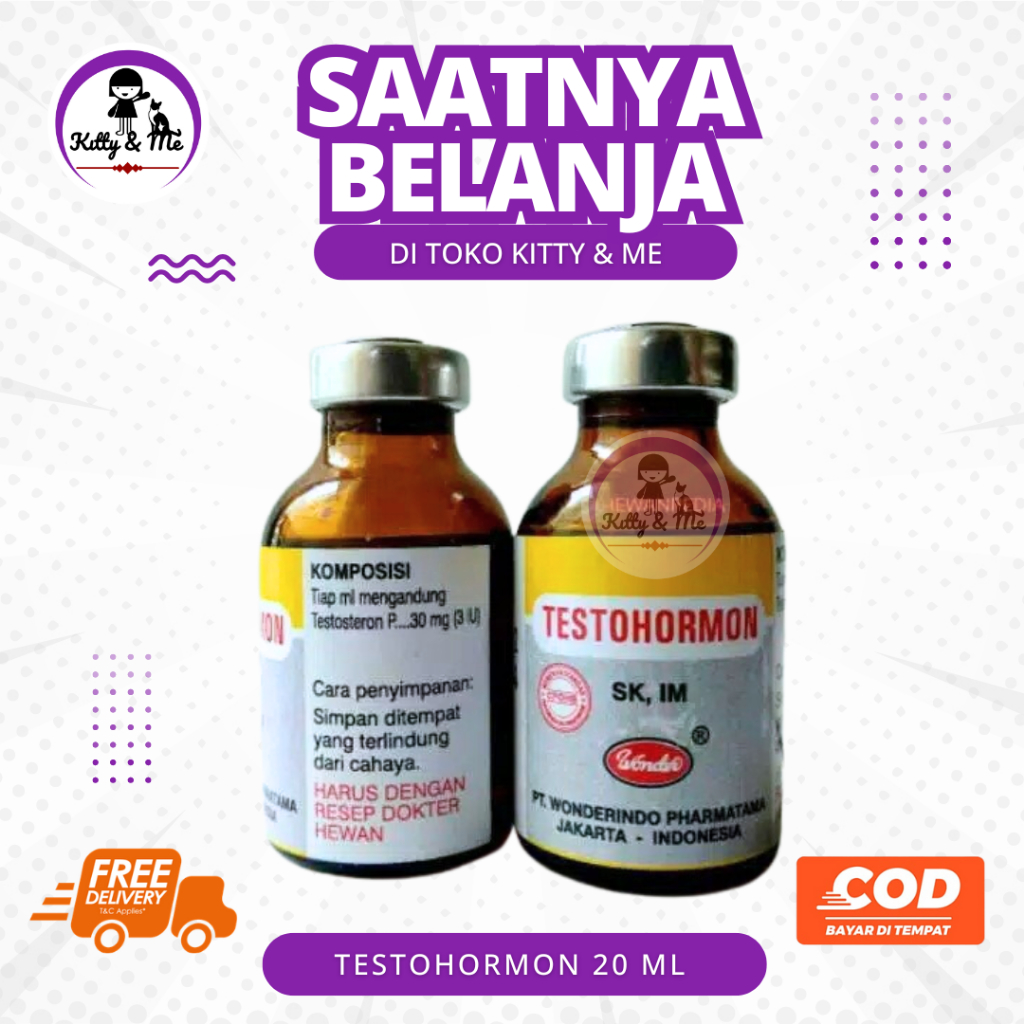 TESTOHORMON 20 ML - Mengatasi Gangguan Reproduksi Hewan