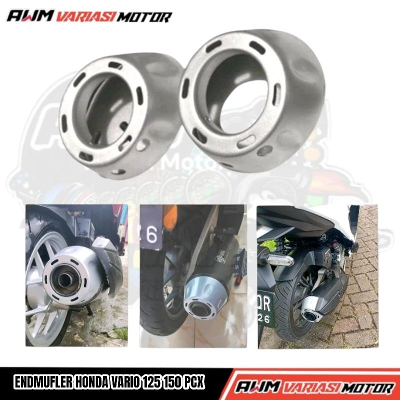 End Muffler Vario 150 End Muffler Mio End Mufler High Quality AWM Varian Warna Silver