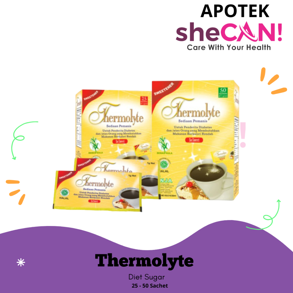 

Thermolyte Sweetener @ 1 Gram - Pemanis Pengganti Gula (BOX)
