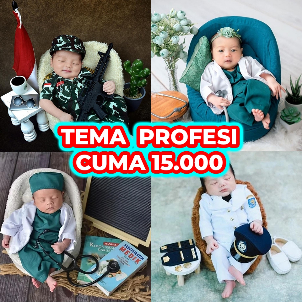 Edit Foto Bayi Newborn Tema Profesi (25-48)
