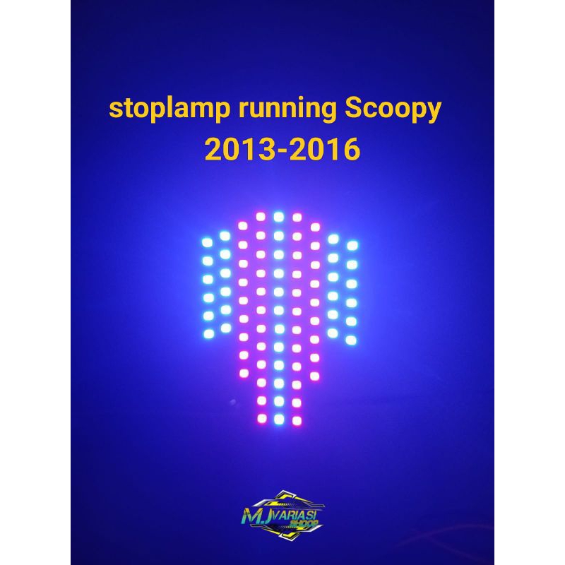 STOPLMP RUNNING SCOOPY 2013-2016 KEDIP 8 MODE OTOMATIS PNP TINGGAL COLOK LAMPU REM VARIASI SCOOPY 20