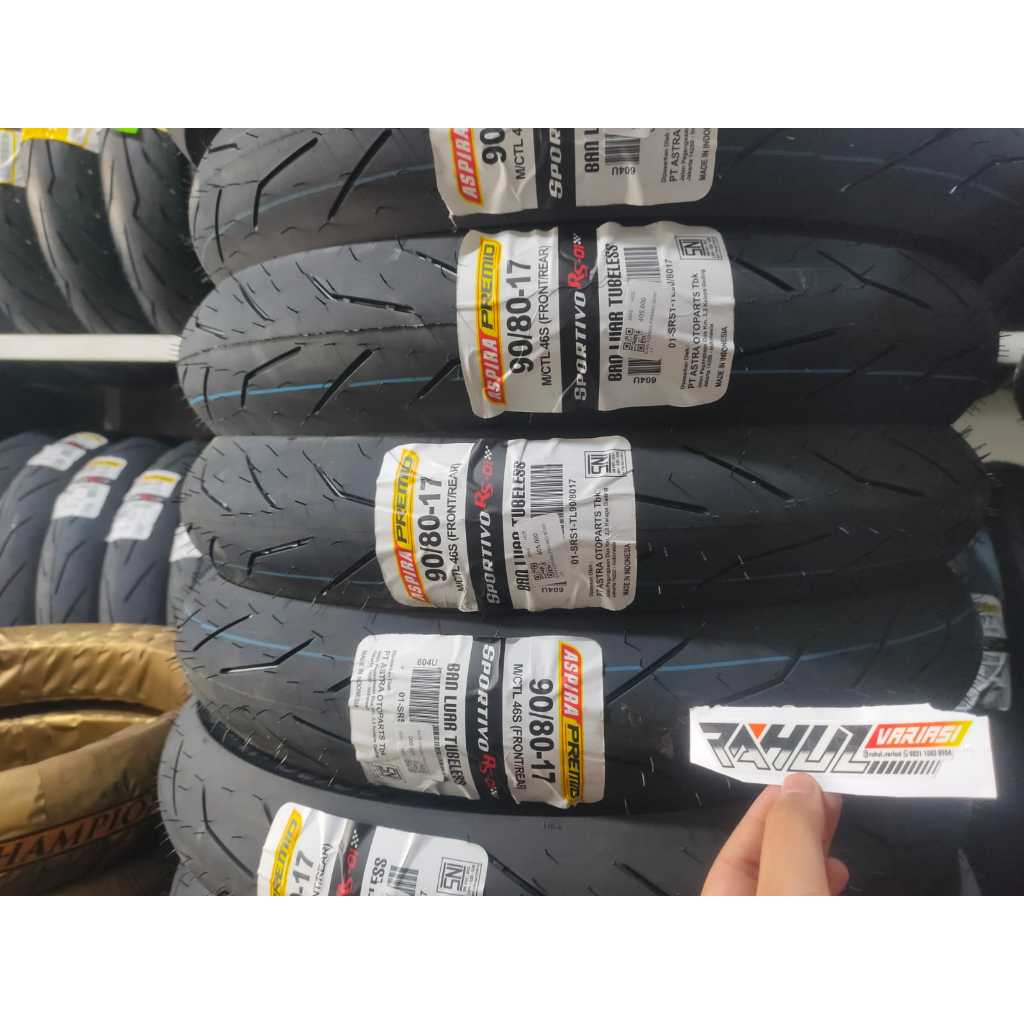 BAN ASPIRA PREMIO RS-01 UK 90/80 RING 17 BAN TUBLESS ASPIRA PREMIO