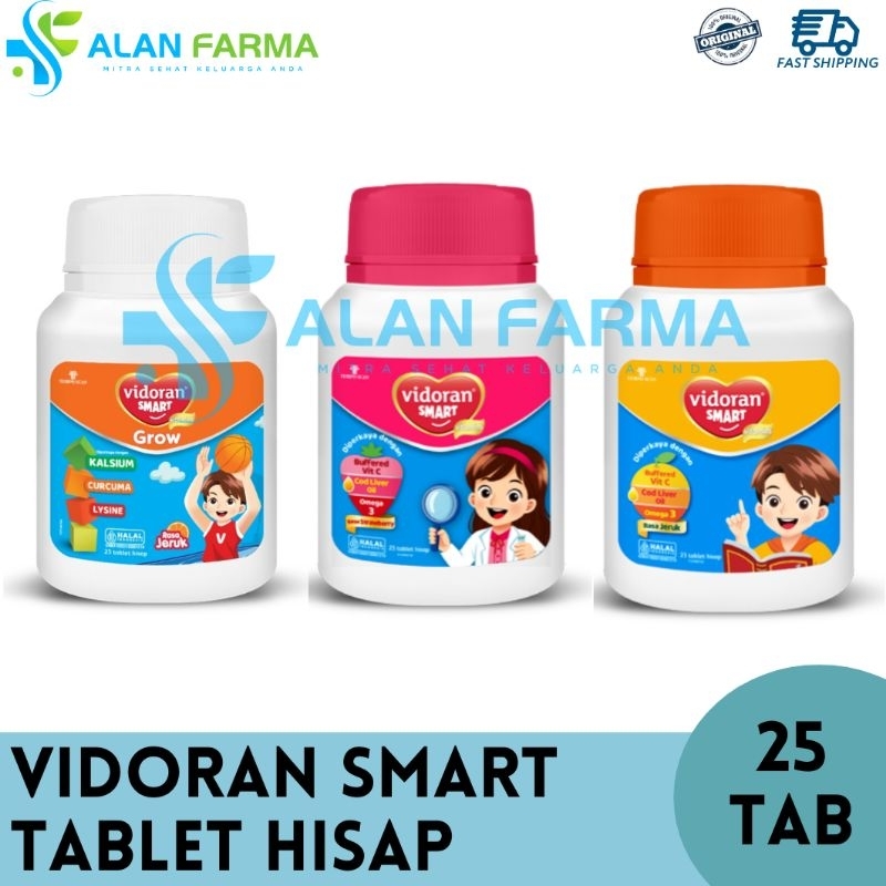 Vidoran Smart Tablet Hisap 25 Tablet Hisap | Vitamin Tablet Hisap Anak
