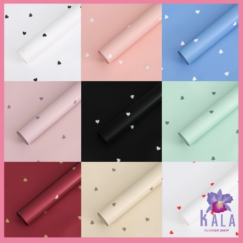 

Wrapping Paper Kertas Buket LOVE Polkalove Cellophane Kertas Kado Ecer KB6134