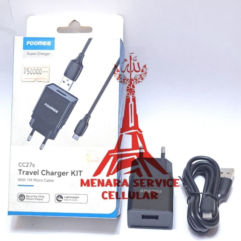 Foomee Travel Charger KIT with 1M Micro Cable CC27s