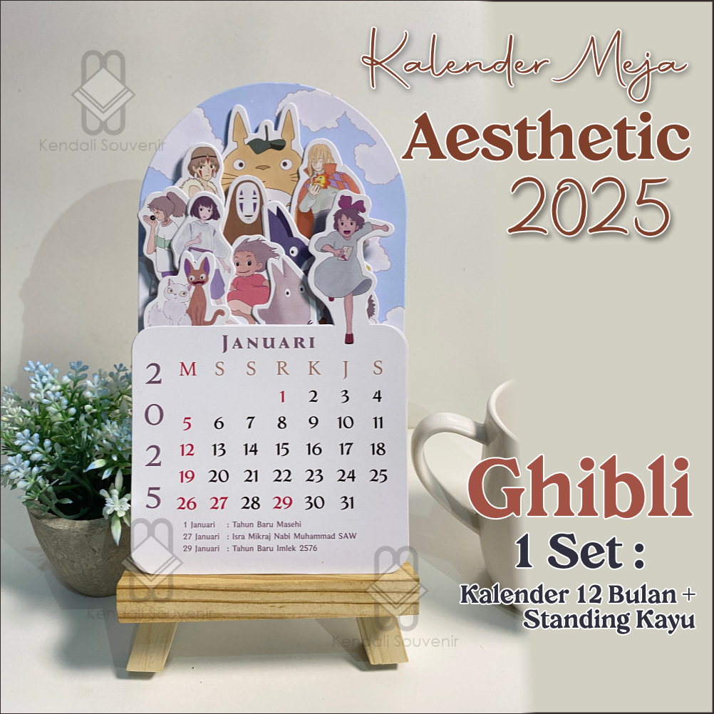 

Kalender Aesthetic 2025 / Kalender Meja 2025