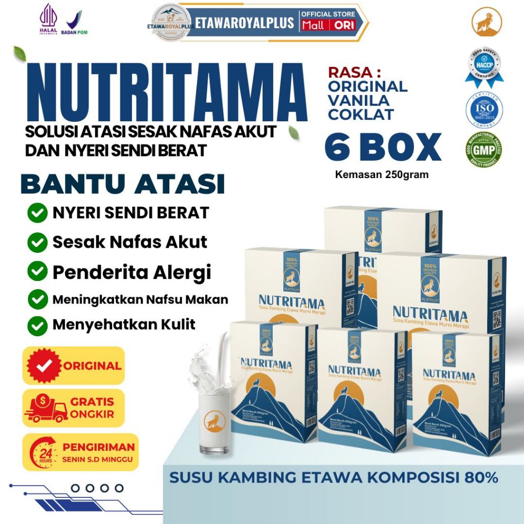 

Nutritama Paket 6 Box - Susu Etawa, Solusi Tepat untuk Kecerdasan Anak