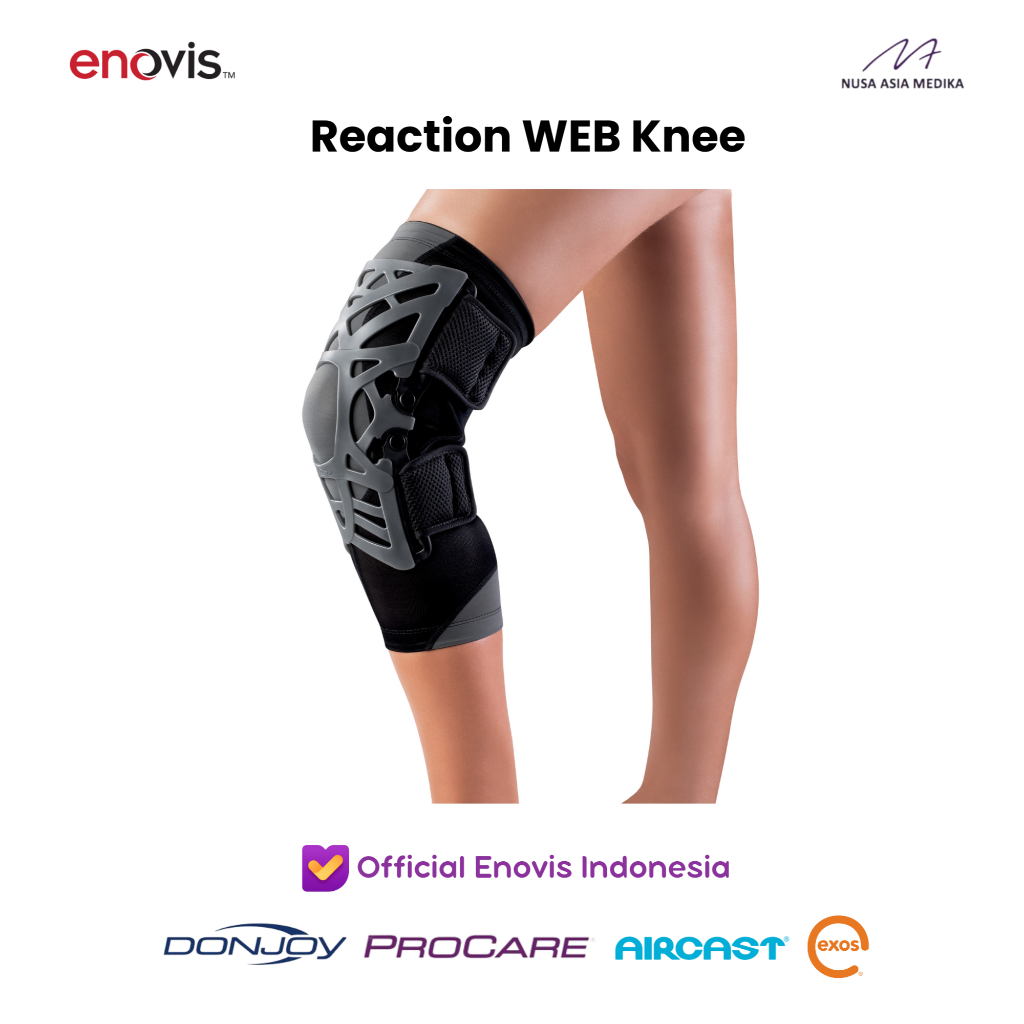 Donjoy Reaction WEB Knee brace - Penyangga Lutut dengan Teknologi Web Elastomerik