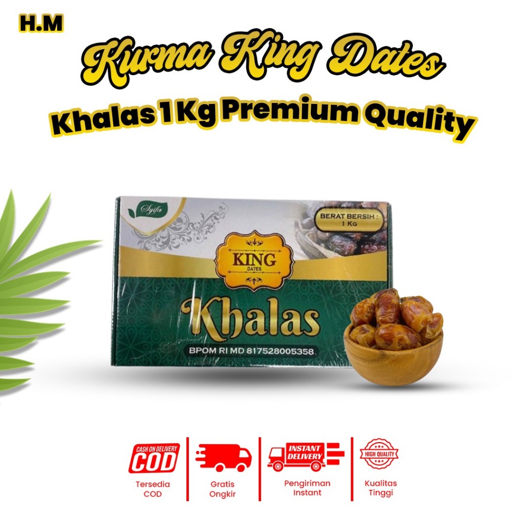 

kurma Khalas King 1 Kg King Dates Khalas Syifa Kurma Super Food I Kurma Premium Kemasan Box