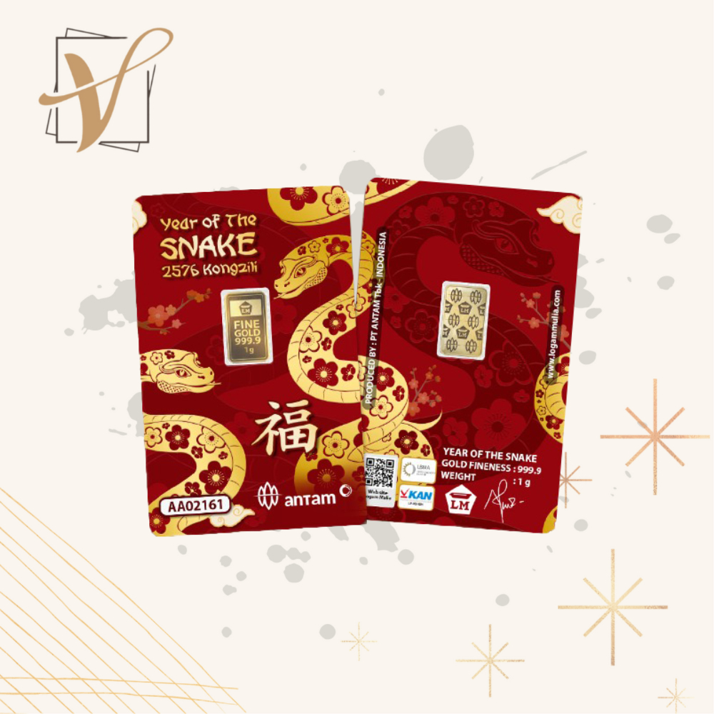Logam Mulia Antam Press ( LM ) Edisi Imlek Series Ular - 1GR