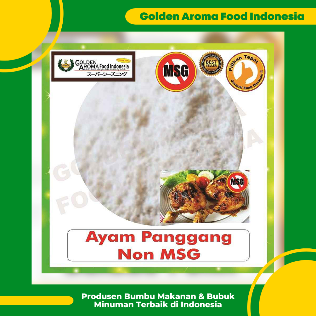 

Bumbu Tabur Rasa Ayam Panggang Non MSG 1 kg Jual Bubuk Tabur Grilled Chicken No MSG Powder GAFI