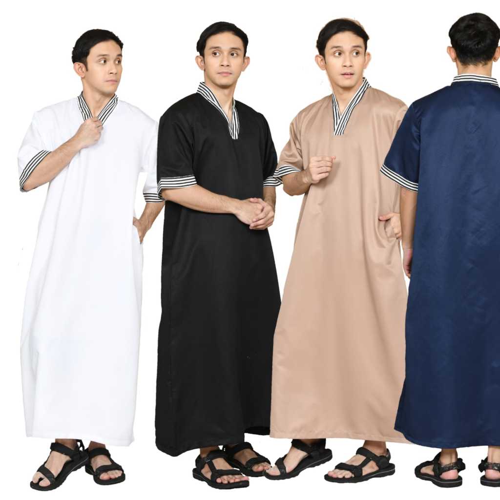 Gasmis Jubah Pria Bj Muslim Gamis Laki2 Pakaian Gamis Dewasa Pakistan 1Set Gamos Muslimin Setelan Ju