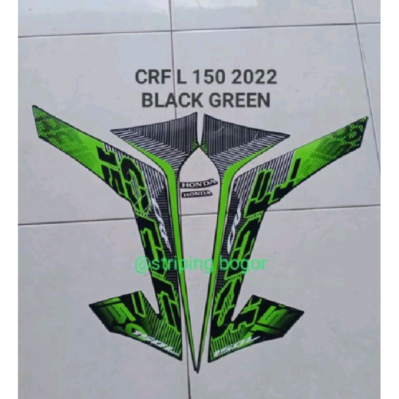 Striping Lis Sticker Motor Honda CRF 150 L 2022 Black Green