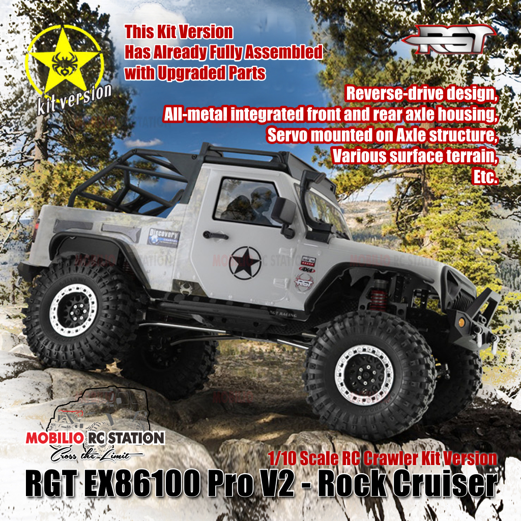 RGT EX86100 Pro V2 - Rock Cruiser 1/10 Scale RC Crawler Kit Version