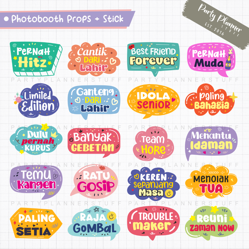 Fun props reuni sekolah photo props tahun baru acara reuni aksesoris foto natal dan tahun baru stik 