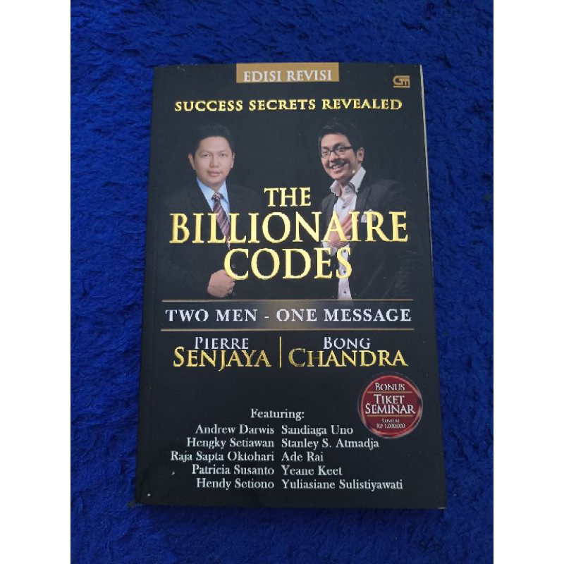 Buku The Billionaire Codes, edisi revisi Bong Chandra dan Pierre Senjaya, mengupas strategi bisnis d