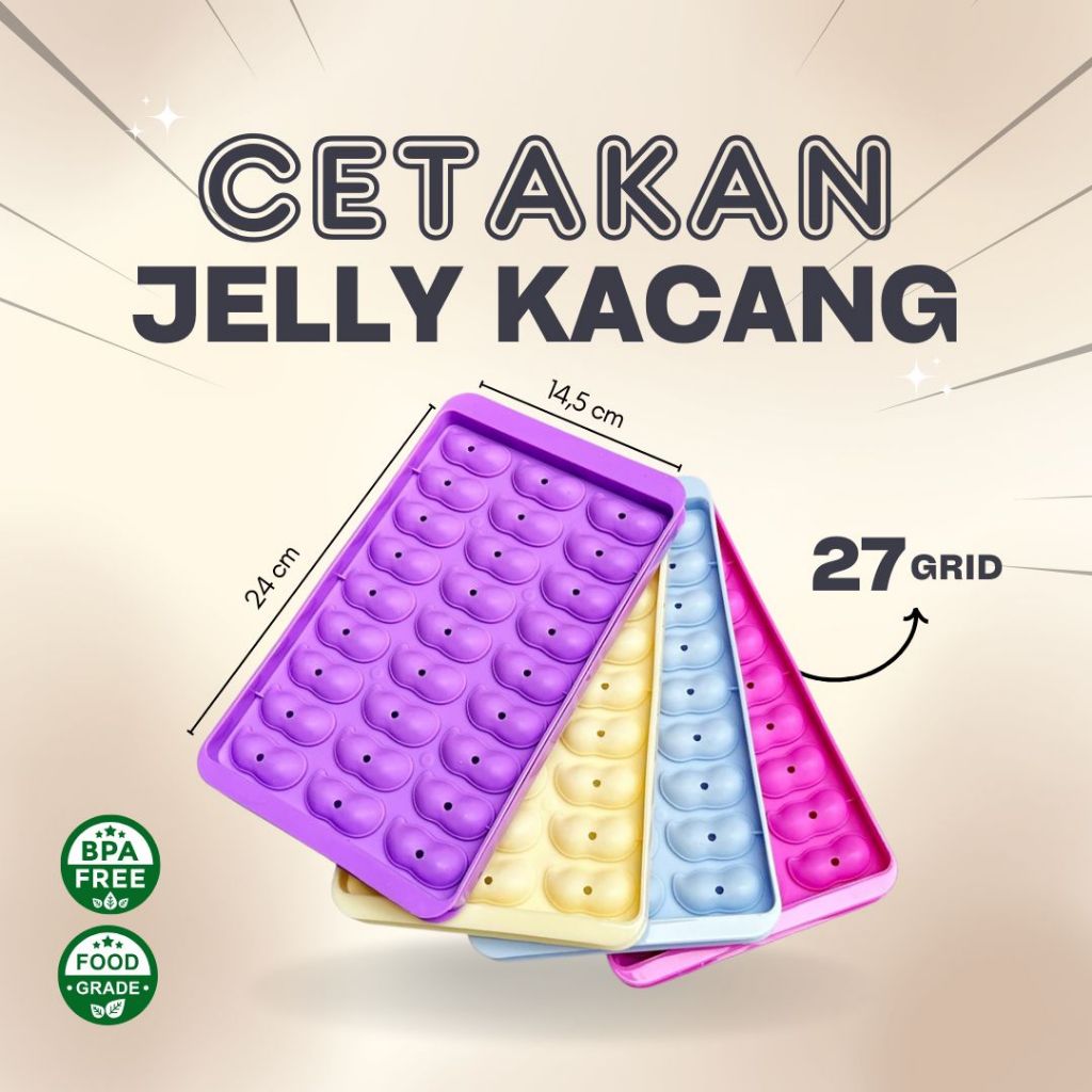 Cetakan Jelly Kacang Peanut Mini Plastik Food Grade Permen Coklat Puding Jelly Jeli Biskuit Yupi Kue