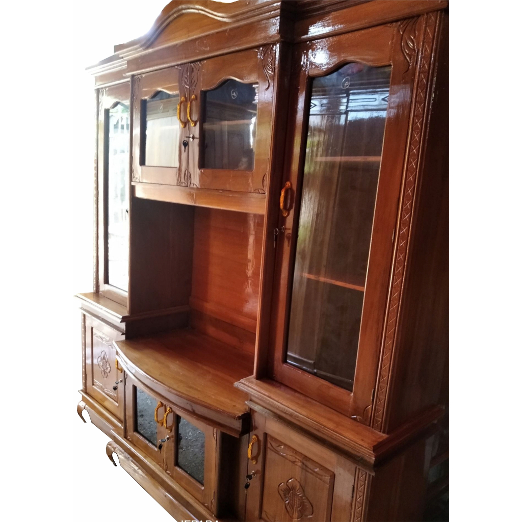 LEMARI PAJANGAN JATI / BUPET MODEL PARIS