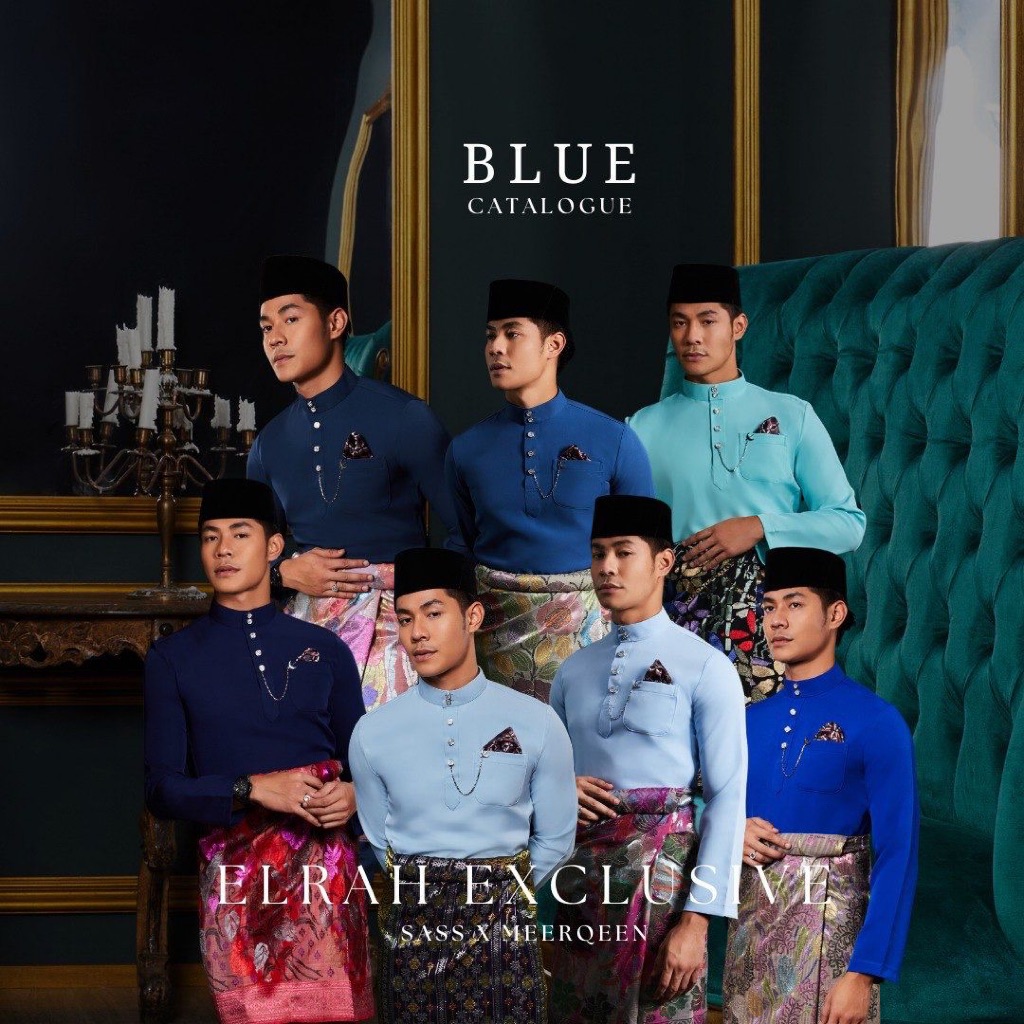 BAJU MELAYU ELRAH EXCLUSIVE SENNA 2025 'Blue Series'