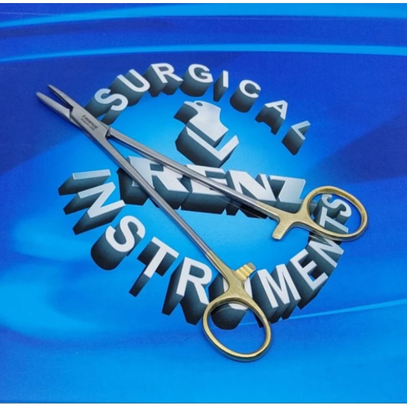 Mayo Hegar Needle Holder  Gold Handle Merek : Renz