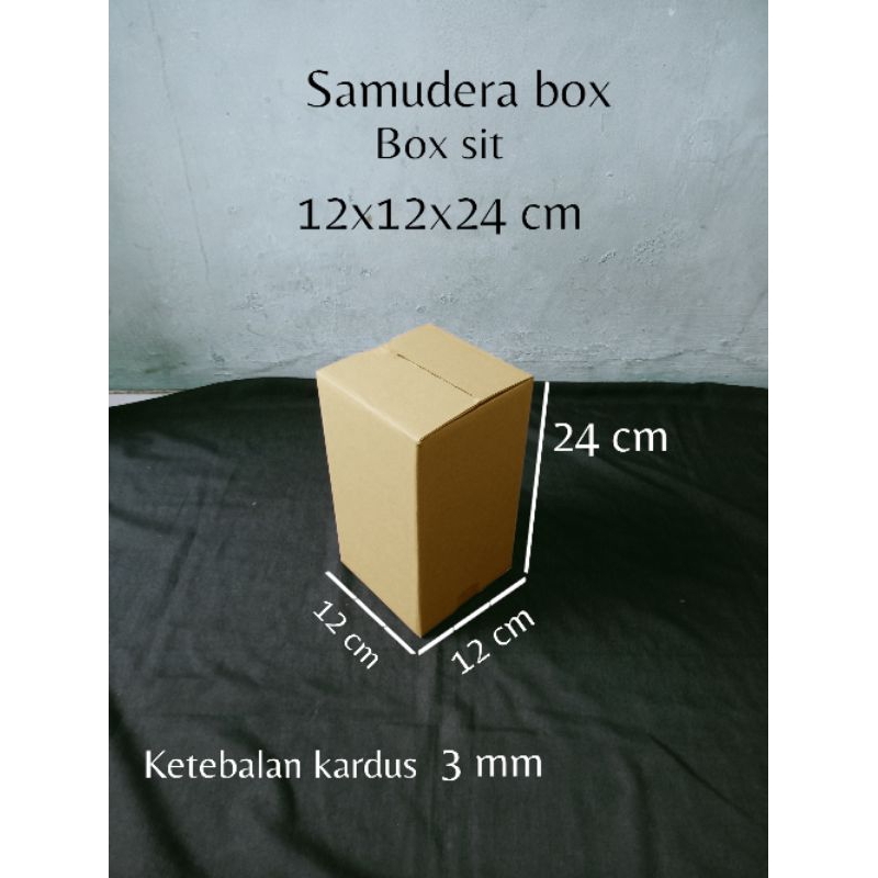 

kardus karton box uk 12x12x24 cm ST Singgle wall polos