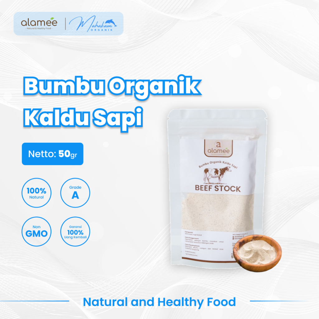 

ALAMEE Bumbu Kaldu Sapi NON MSG Organik Beef Powder Praktis Bubuk Spice Kitchen Seasoning 50gr