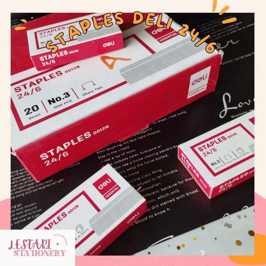 

ISI HEKTER DELI | STAPLES ISI STAPLER BESAR NO. 3 DELI 0012N HD-50 24/6 REFILL ISI ULANG HEKTER
