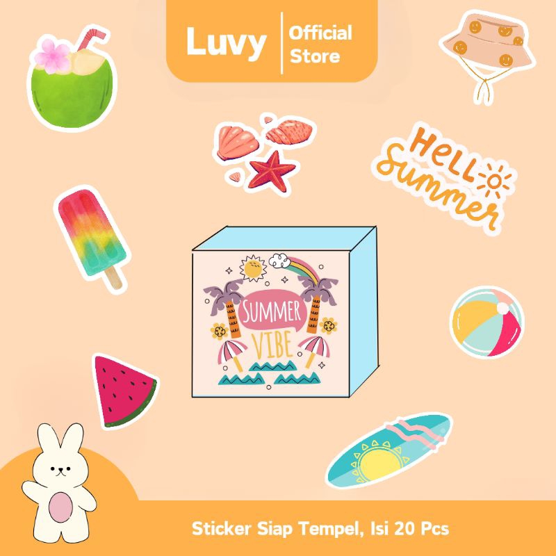 

sticker dekorasi tema summer / stiker dekorasi tema musim panas / stiker dekorasi lucu