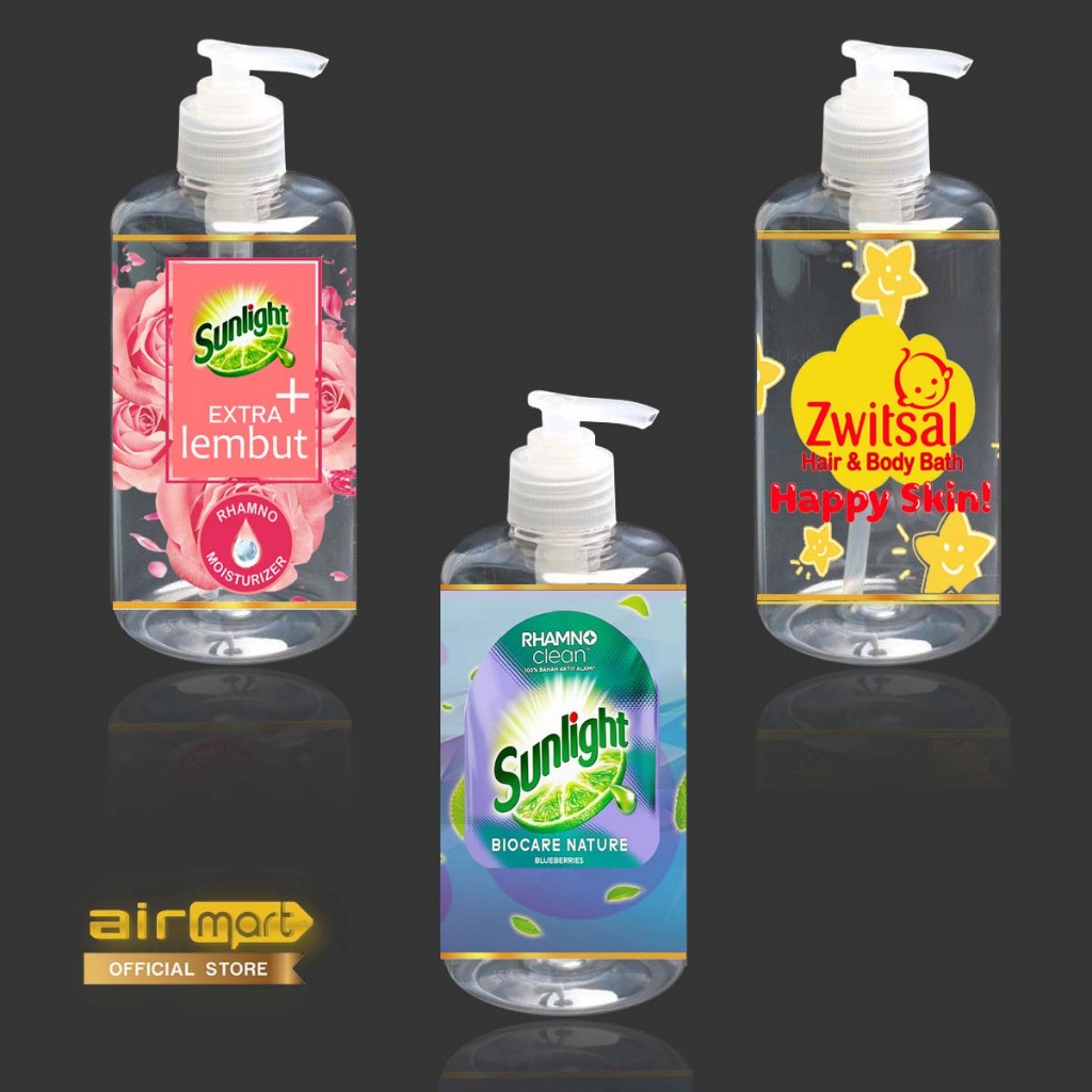 Botol Pencet / Pump 500ml Sunlight dan Zwitsal dengan Tombol Pump Berkualitas