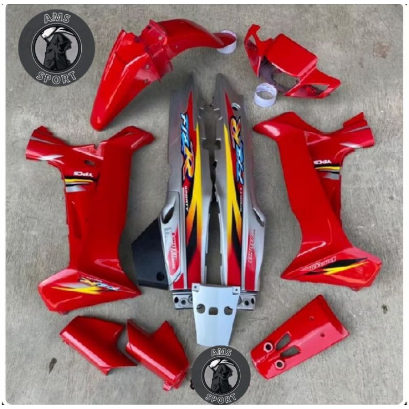 cover body halus fiz R fiz R full set merah silver Limited edition bagus