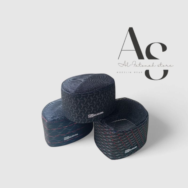 PECI SONGKOK HITAM MOTIF JARING SONGKOK OTOMOTIF