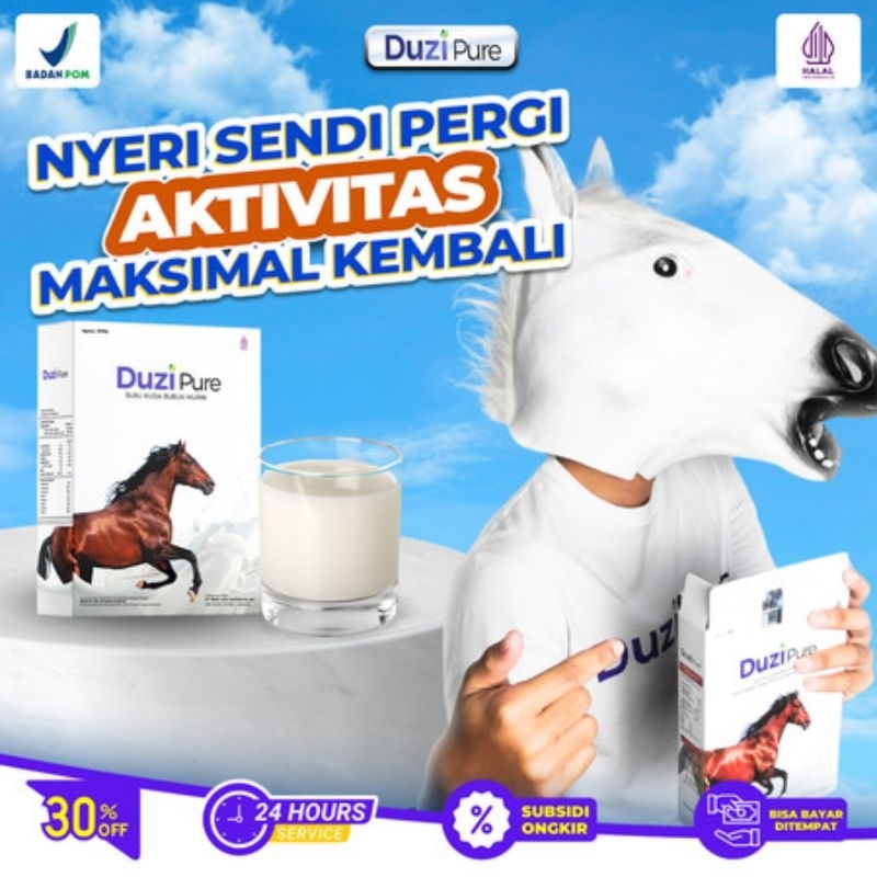 

100% ORIGINAL Duzi Pure Susu Kuda Liar Lombok Paket 2-5 Box Bubuk Herbal 200gr