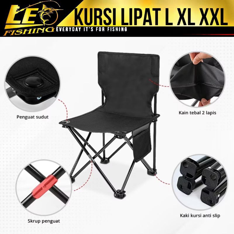 KURSI LIPAT MANCING L XL XXL KURSI LIPAT SERBAGUNA KURSI LIPAT SANDARAN KUAT