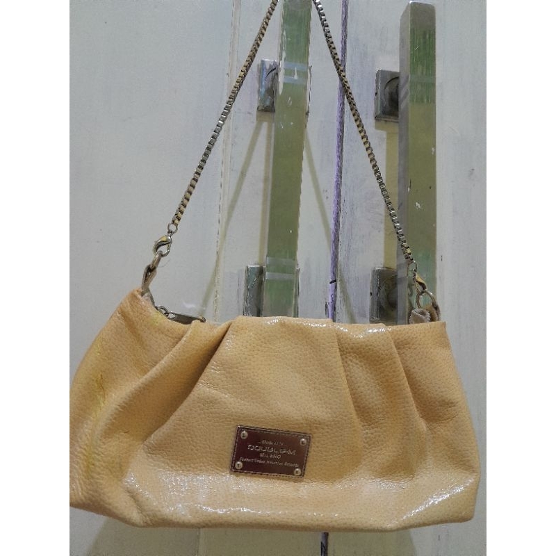 tas ketek DOUBLE M MILANO branded ori lengkap nomor seri kulit asli preloved pl second monzabag kole