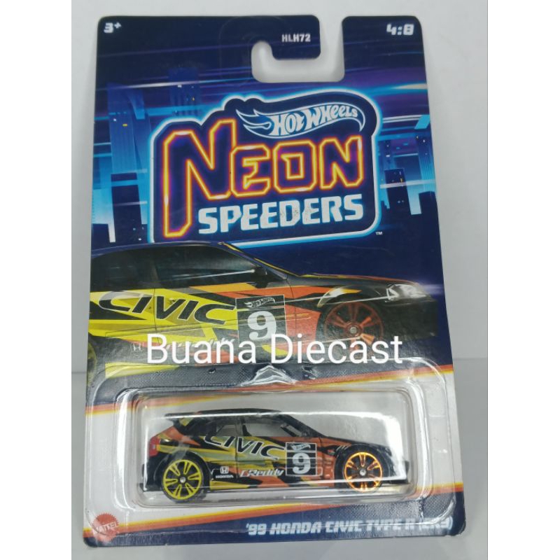 Hot Wheels Neon Speeders Honda Civic