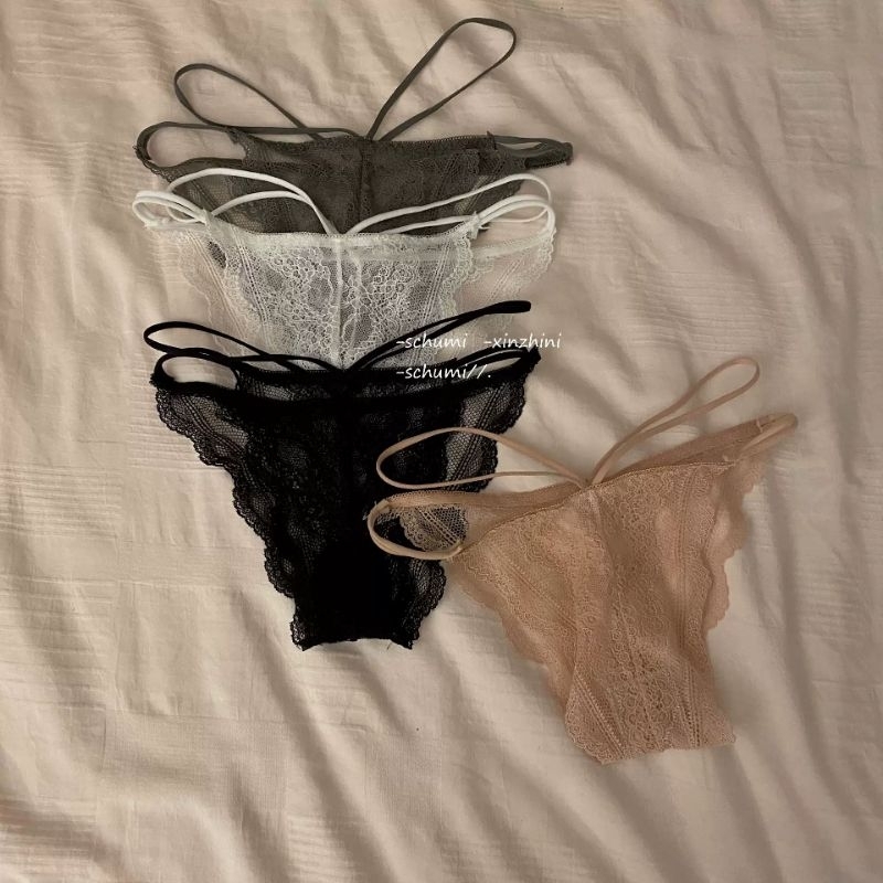 TERLARIS!! Jolin Panties CD Celana Dalam Lace Thong Brokat Renda Brazilian Hot Sexy Europian Model